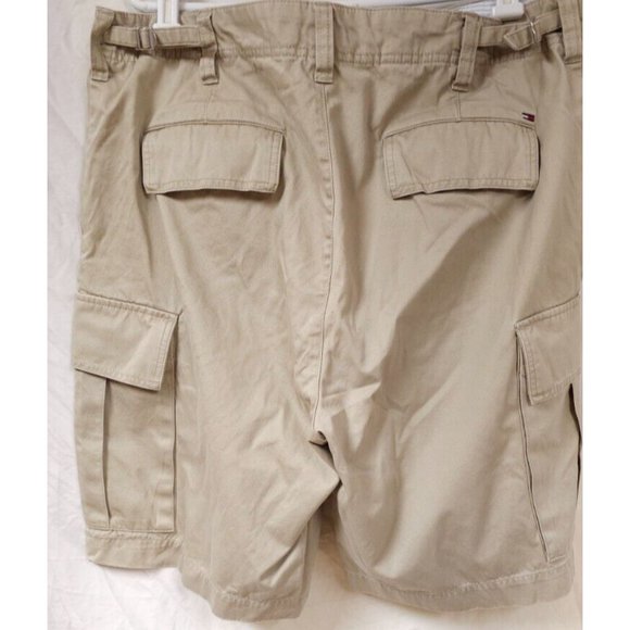 Tommy Hilfiger Mens 36 Beige Adjustable Waist Flat Front Cargo Shorts 10" Inseam - Picture 6 of 13